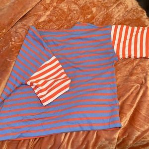 Gap baggy crop top striped shirt